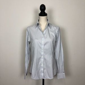 Brooks Brothers White and Blue Stripes